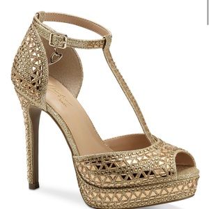 Champagne Thalia Sodi Women's Chace Embellished Platform Pumps